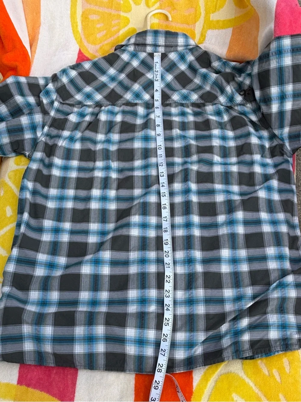 OUTDOOR RESEARCH, Men's Growler Short Sleeve Shirt, Large, Plaid - Picture 8 of 9